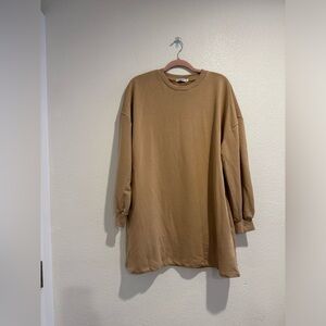 Stradivarius - Sweatshirt Dress - Tan - Size S